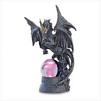 Black Dragon With Magic Ball
