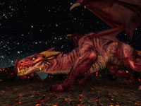 A red dragon from Dungeons and Dragons Online.