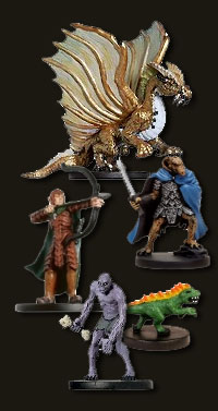 A few miniatures from the D&D Miniatures game.