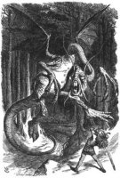 The Jabberwocky, from Lewis Carroll's Through the Looking-Glass and What Alice Found There, 1872.